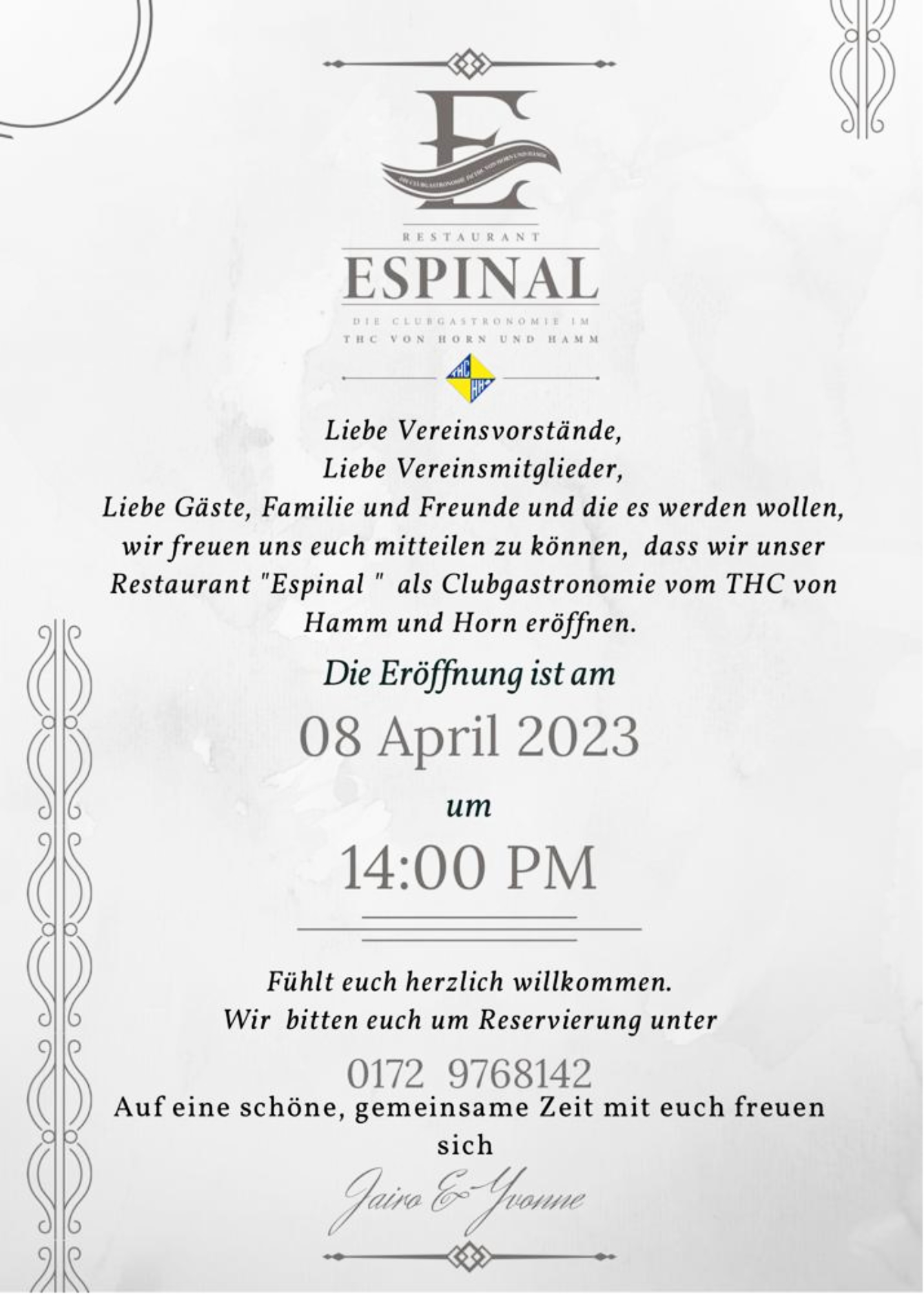 Espinal Eroeffnung